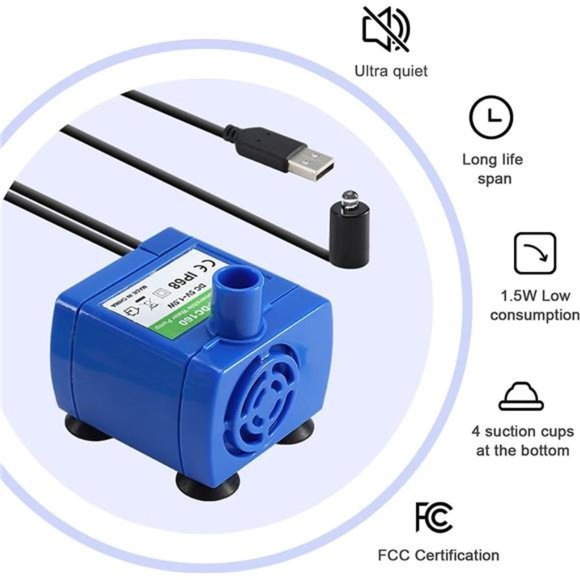 Cat Water Fountain, 67oz/2L Automatic Cat Drinking Fountain, Pet Water Fountain - Picture 7 of 7